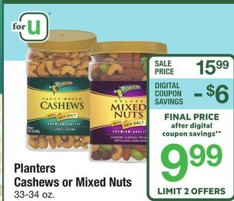 ACME Planters cashews or mixed nuts offer