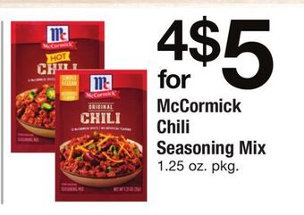 ACME Mccormick chili seasoning mix offer