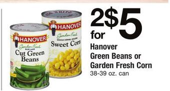 ACME Hanover green beans or garden fresh corn offer