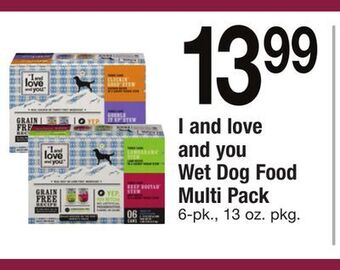 ACME I and love and you wet dog food multi pack offer