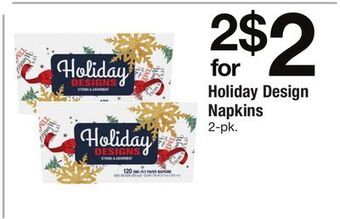 ACME Holiday design napkins offer