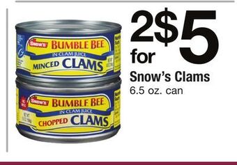 ACME Snow's clams offer