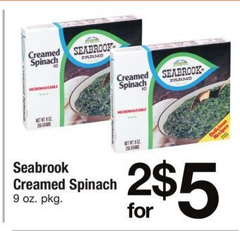 ACME Seabrook creamed spinach offer