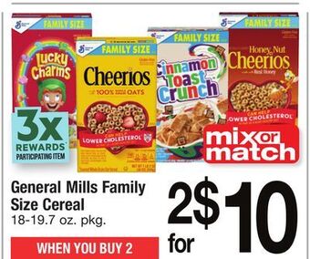 ACME General mills family size cereal offer