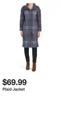 TJ Maxx Plaid jacket offer