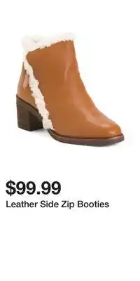 TJ Maxx Leather side zip booties offer