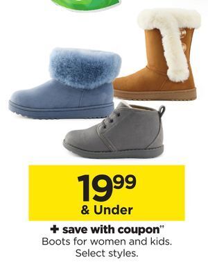 Kohl's Boots for women and kids offer