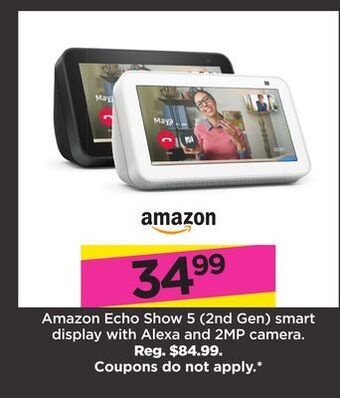 Kohl's Amazon echo show 5 (2nd gen) smart display with alexa and 2mp camera offer