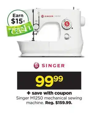 Kohl's M1250 mechanical sewing machine offer