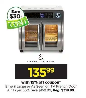 Kohl's As seen on tv french door air fryer offer