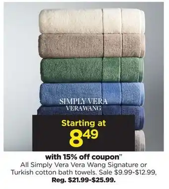 Kohl's Signature or turkish cotton bath towels offer