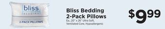 ShopRite Bedding 2-pack pillows offer