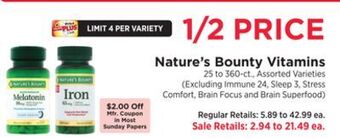 ShopRite Bounty vitamins offer