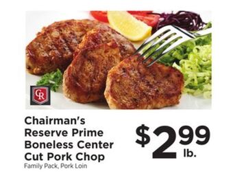 ShopRite Prime boneless center cut pork chop offer
