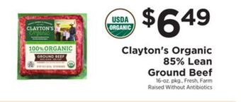 ShopRite Organic 85% lean ground beef offer