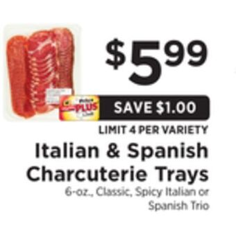 ShopRite Italian & spanish charcuterie trays offer