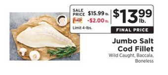ShopRite Jumbo salt cod fillet offer
