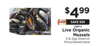 ShopRite Live organic mussels offer