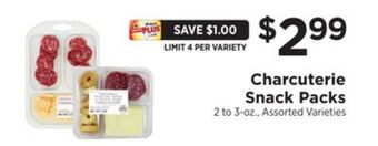 ShopRite Charcuterie snack packs offer