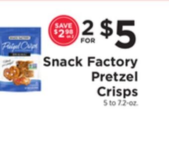 ShopRite Pretzel crisps offer