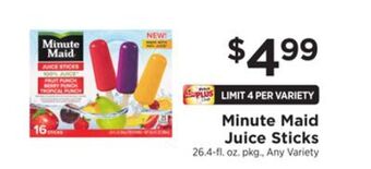 ShopRite Juice sticks offer