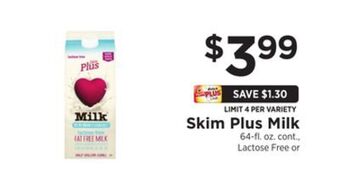 ShopRite Plus milk offer