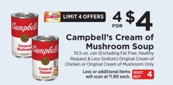 ShopRite Cream of mushroom soup offer