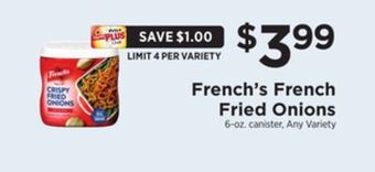 ShopRite French fried onions offer