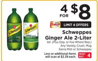 ShopRite Ginger ale 2-liter offer