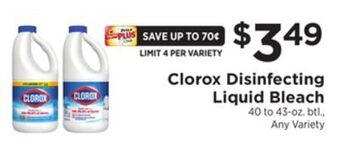 ShopRite Disinfecting liquid bleach offer
