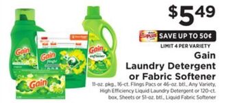 ShopRite Laundry detergent or fabric softener offer