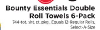 ShopRite Essentials double roll towels 6-pack offer