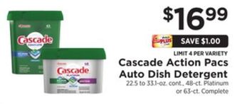 ShopRite Action pacs auto dish detergent offer