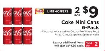 ShopRite Mini cans 6-pack offer