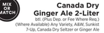 ShopRite Ginger ale 2-liter offer