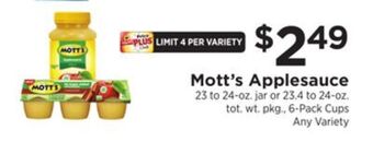 ShopRite Applesauce offer