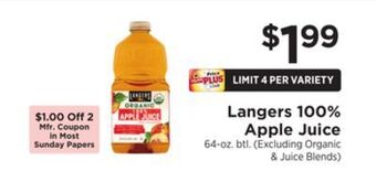 ShopRite 100% apple juice offer