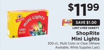 ShopRite Mini lights offer