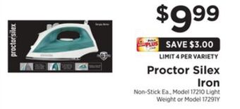 ShopRite Silex iron offer