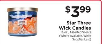 ShopRite Star three wick candles offer