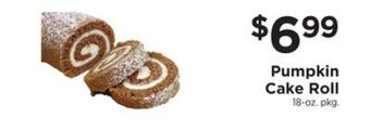 ShopRite Pumpkin cake roll offer