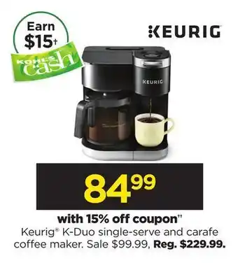 K-duo single-serve and carafe coffee maker