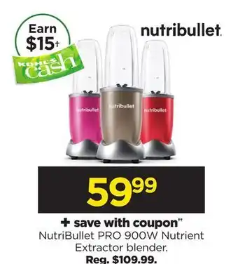 Kohl's Pro 900w nutrient extractor blender offer