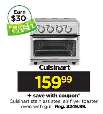 Kohl's Cuisinart stainless steel air fryer toaster oven with grill offer