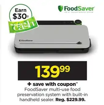 Kohl's Multi-use food preservation system with built-in handheld sealer offer