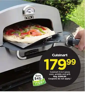 Kohl's Cuisinart 3-in-1 pizza oven, griddle and grill offer