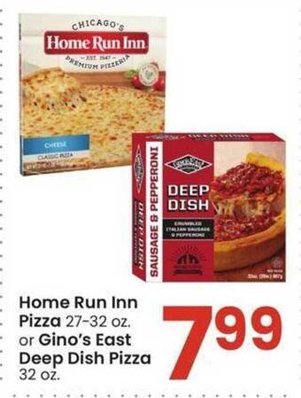 Albertsons Home run inn pizza or gino's east deep dish pizza offer