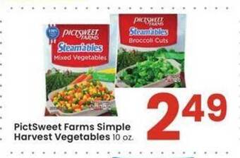 Albertsons Pictsweet farms simple harvest vegetables offer