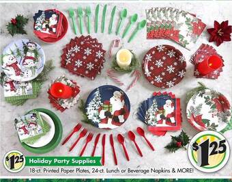 Dollar Tree Holiday party supplies offer