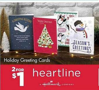 Dollar Tree Holiday greeting cards offer